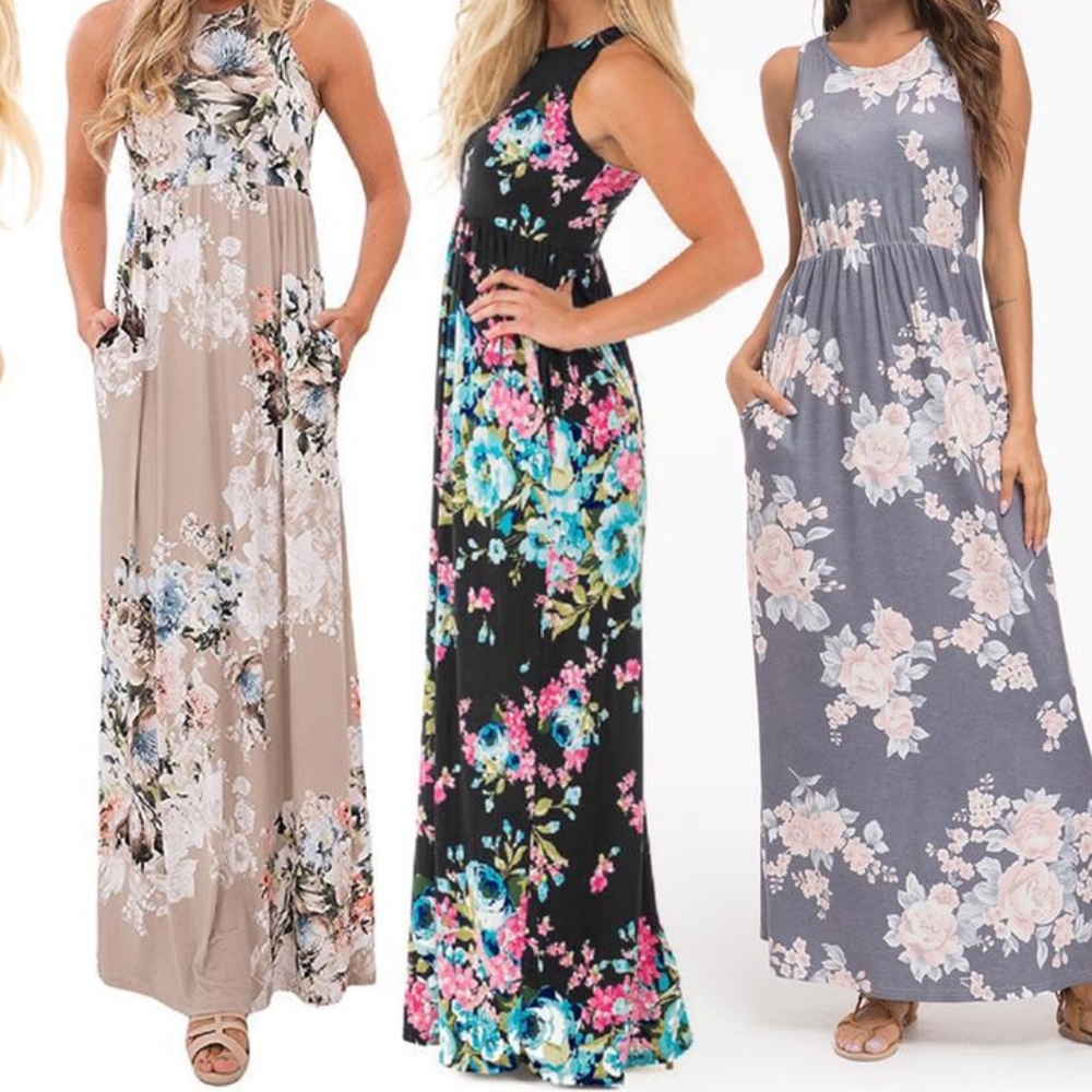 DONATED!! Lilly Posh Floral Maxi Sun Dress - Picture 2 of 8